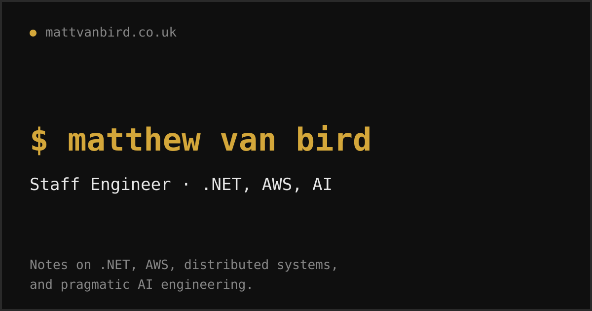 mattvanbird.co.uk image